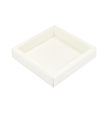 Weiss Quadrat Klarsichtschachtel  - 115*115*25mm - 125 Stück