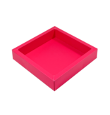 Fuchsiaa Quadrat Klarsichtschachtel  - 115*115*25mm - 125 Stück