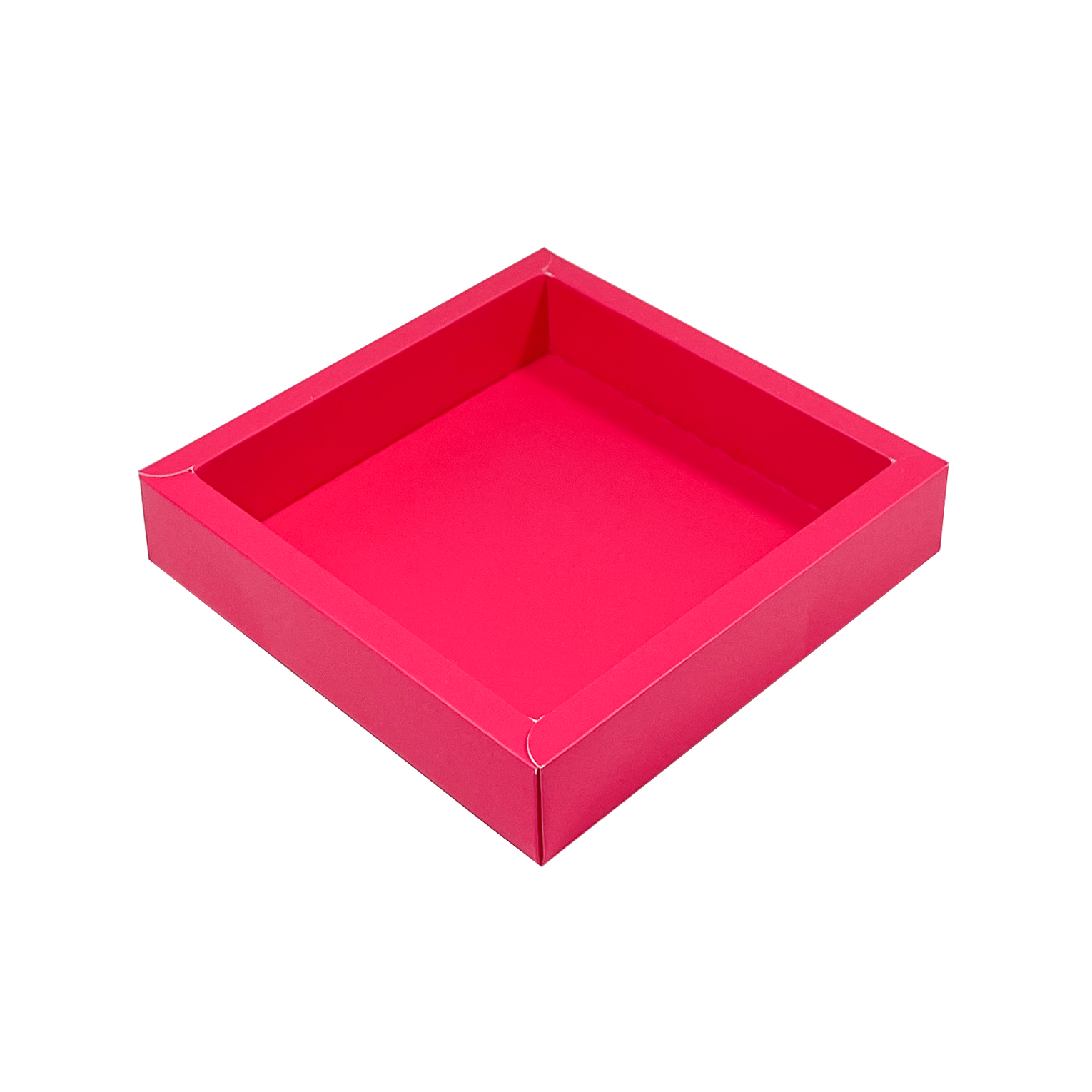 Fuchsiaa Quadrat Klarsichtschachtel  - 115*115*25mm - 125 Stück