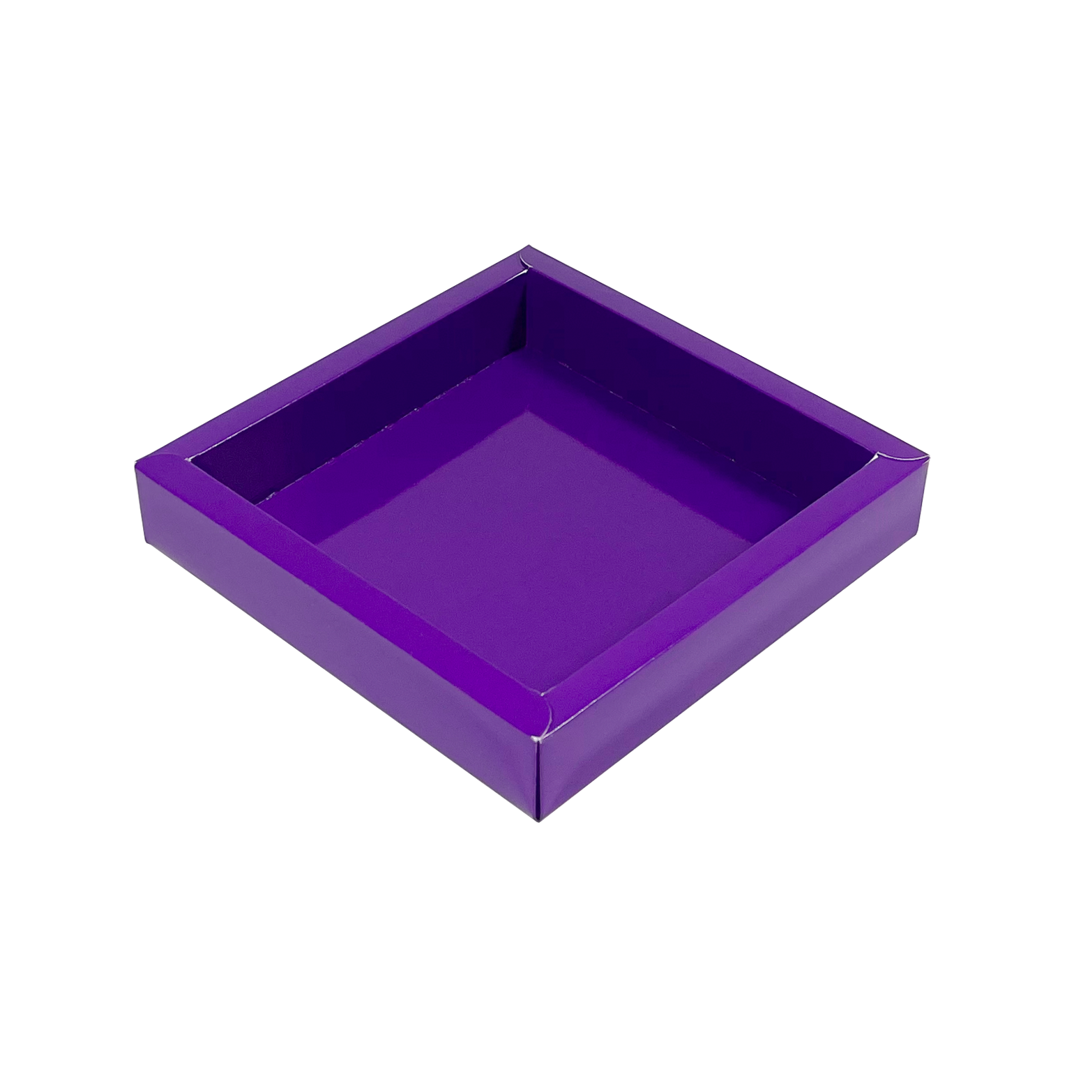 Lila Quadrat Klarsichtschachtel  - 115*115*25mm - 125 Stück
