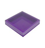 Purple square window box with lid - 115*115*25mm - 125 pieces