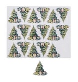 Aufkleber Weihnachtsmann "Baba" baum glänzend