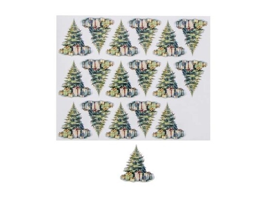 Sticker Santa "Baba"  Christmas tree shining
