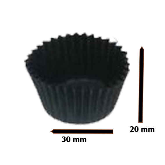 Cuvetten (caisses) zwart Nr 5 -  30 * 20 - 67 mm - verpakt per 900 stuks
