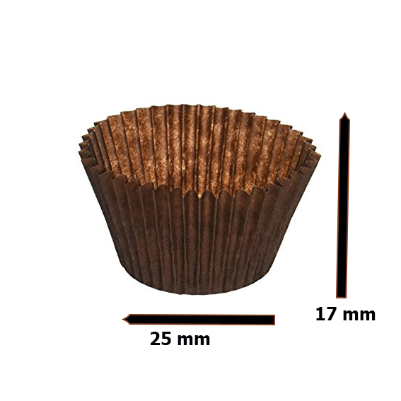 Candy cups Nr 4 brown -  25 * 17 - 59  mm -1000 pieces