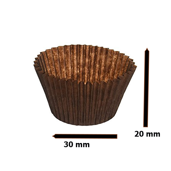 Cuvetten (caisses) Nr 5 bruin - 30 * 20 - 67 mm -verpakt per 1000 stuks