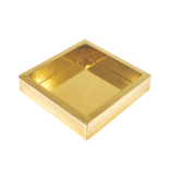 Gold Quadrat Klarsichtschachtel  - 125*125*25mm - 125 Stück