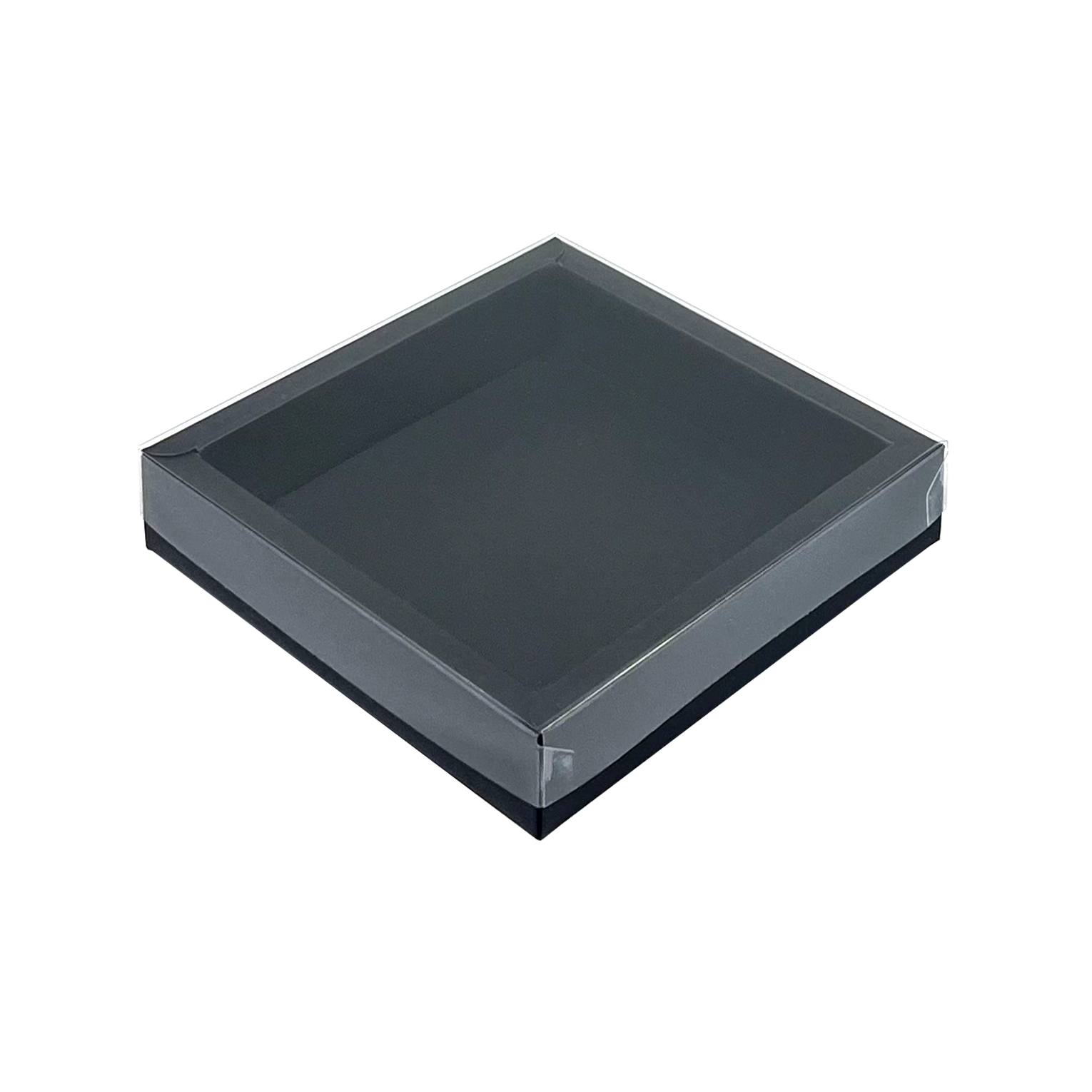 Schwarz Quadrat Klarsichtschachtel  - 125*125*25mm - 125 Stück