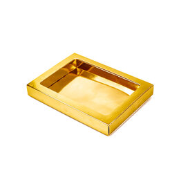 GK1 Fensterschachteln mit Sleeve (glänzendem Gold) - 130*90*27mm
