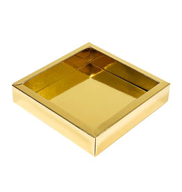 Gold Quadrat Klarsichtschachtel