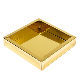 Gold Quadrat Klarsichtschachtel