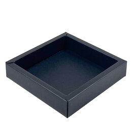 Schwarz Quadrat Klarsichtschachtel