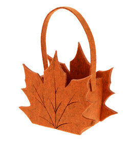 Herfstblad mandje met hengsel roest