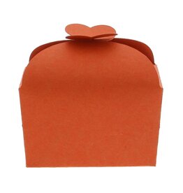Boîte  fermoir papillon 250 gr "Natura" orange foncé