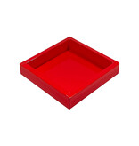 Rot Quadrat Klarsichtschachtel  - 115*115*25mm - 125 Stück