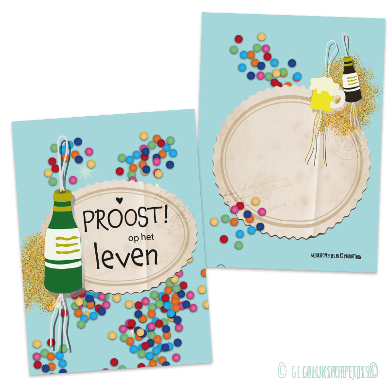 Proost! Op het leven gelukskaartjes
