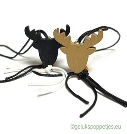 Lucky reindeer in gold and black
