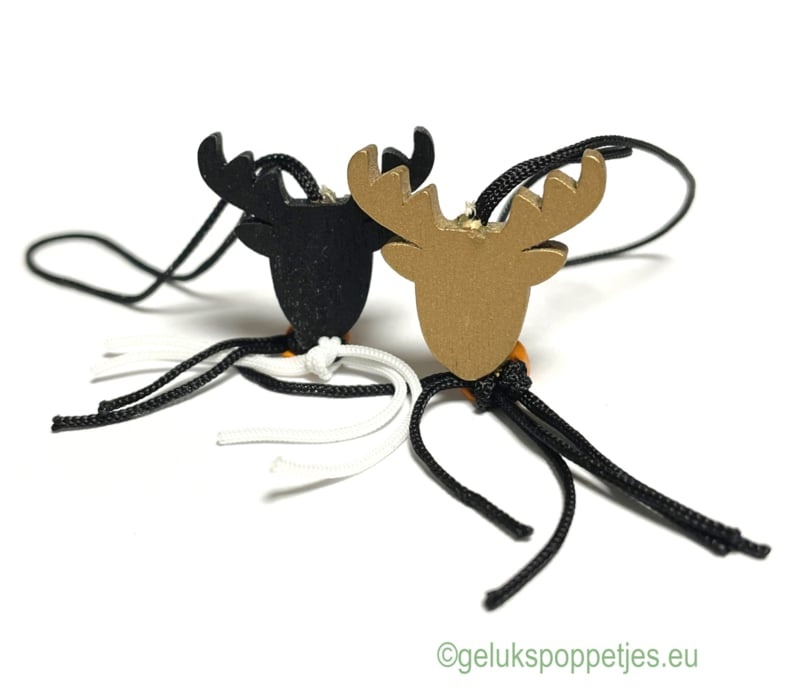 Lucky reindeer in gold and black