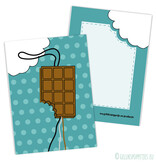 Glückskarte aus Schokolade