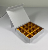Magnetschachtel (weiß) - 16 Bonbons - 12 Stück
