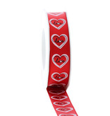 "Love" ruban satiné  one line heart.