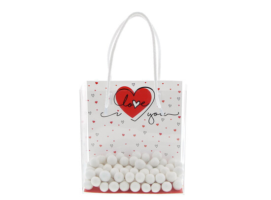 J-karton voor PET draagtas one line heart "Love"