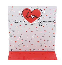 J-karton voor PET draagtas one line heart "Love"