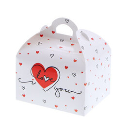 Sweetbox with handle 125-150 gr. one line heart "Love"