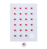 one line heart "Love"  Sticker 4 cm