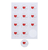 Sticker 6,35 cm one line heart "Love"