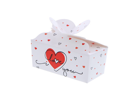 Butterfly box 2 chocolates one line heart "Love"