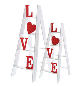 Échelle à marchepieds "Love" déco S/2