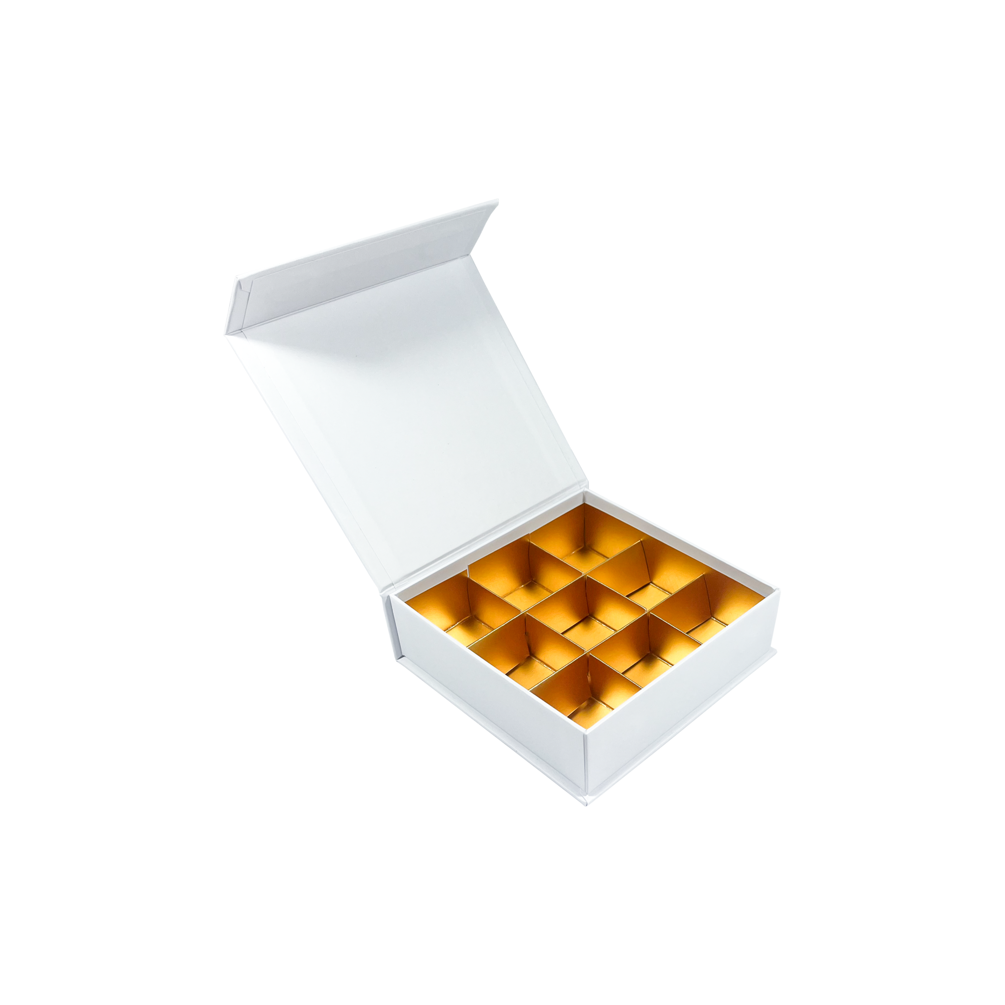 Magneetdoosje (wit) - 9 bonbons - 24 stuks