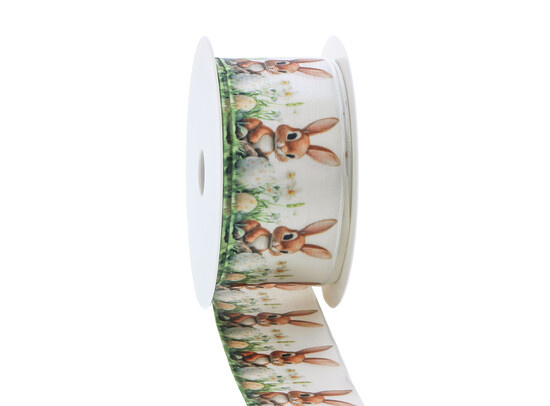 Schleife mit Fadenhasen  "Caramel"