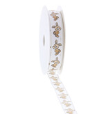 Wired ribbon "Bunny Basket" bunny - White