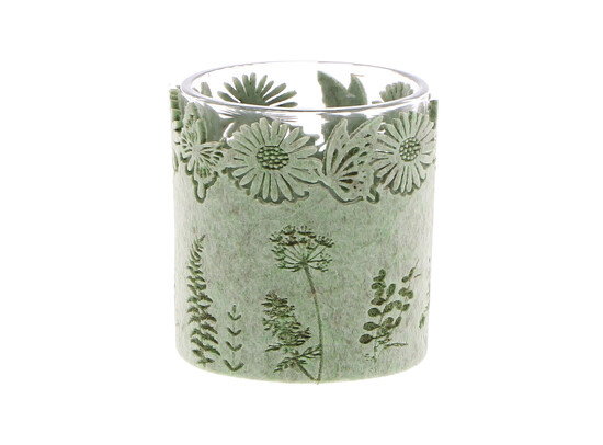 "Summery" theelichthouder KM smokey green