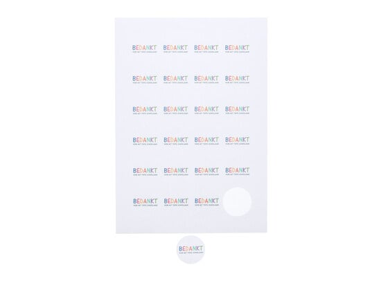 "Party time" Bedankt voor het toffe schooljaar sticker 4 cm