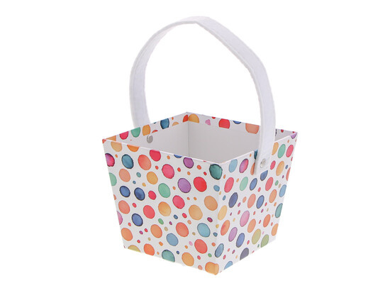 "Party time" Box mit Henkel quadratisch