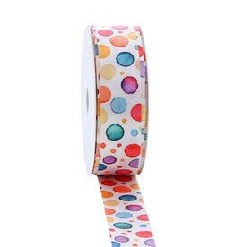 Satinband "Party time" 25mmx20mtr