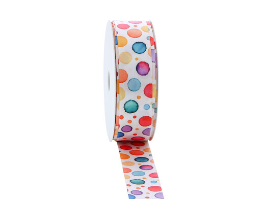 Ruban de satin "Party time" 25mmx20mtr