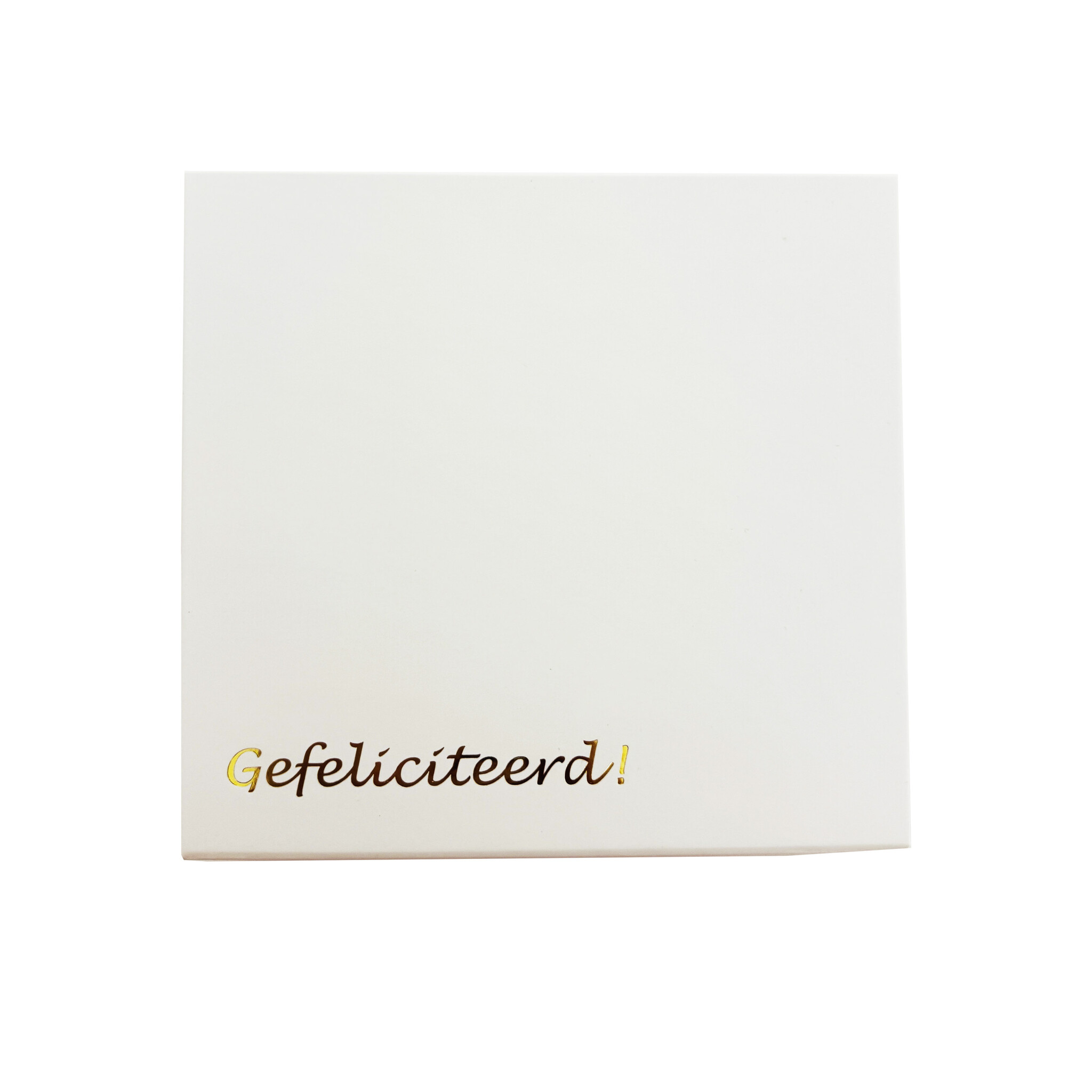 Magneetdoosje "Gefeliciteerd" (wit) - 16 bonbons - 12 stuks