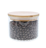 Voorraadpot met bamboe deksel M met tekst " voor de liefste papa"