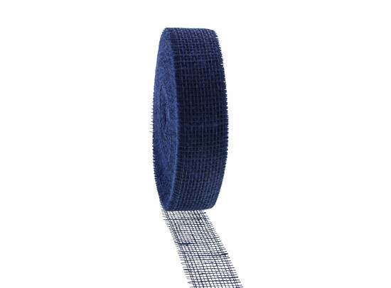 Jute Naturband  marineblau