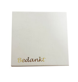 Magnet box  "Bedankt" (white) - 16 bonbons
