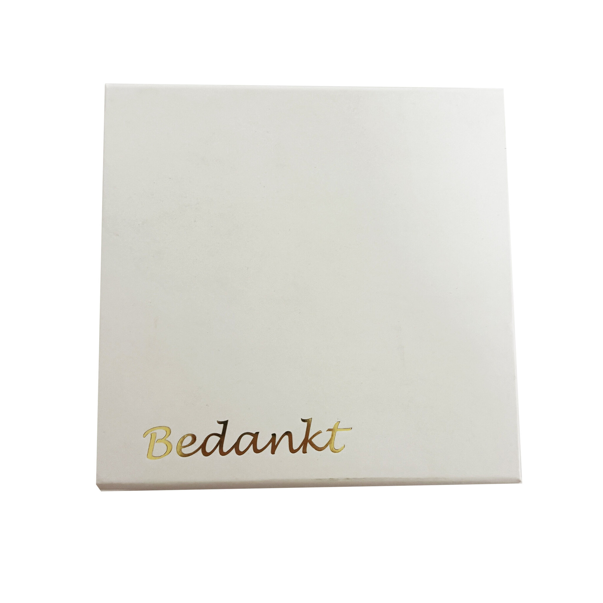 Magneetdoosje "Bedankt" (wit) - 16 bonbons - 12 stuks