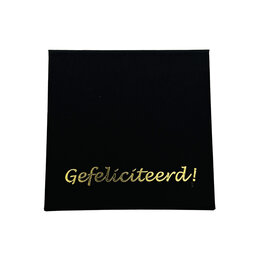 Magneetdoosje "Gefeliciteerd" (zwart) - 9 bonbons