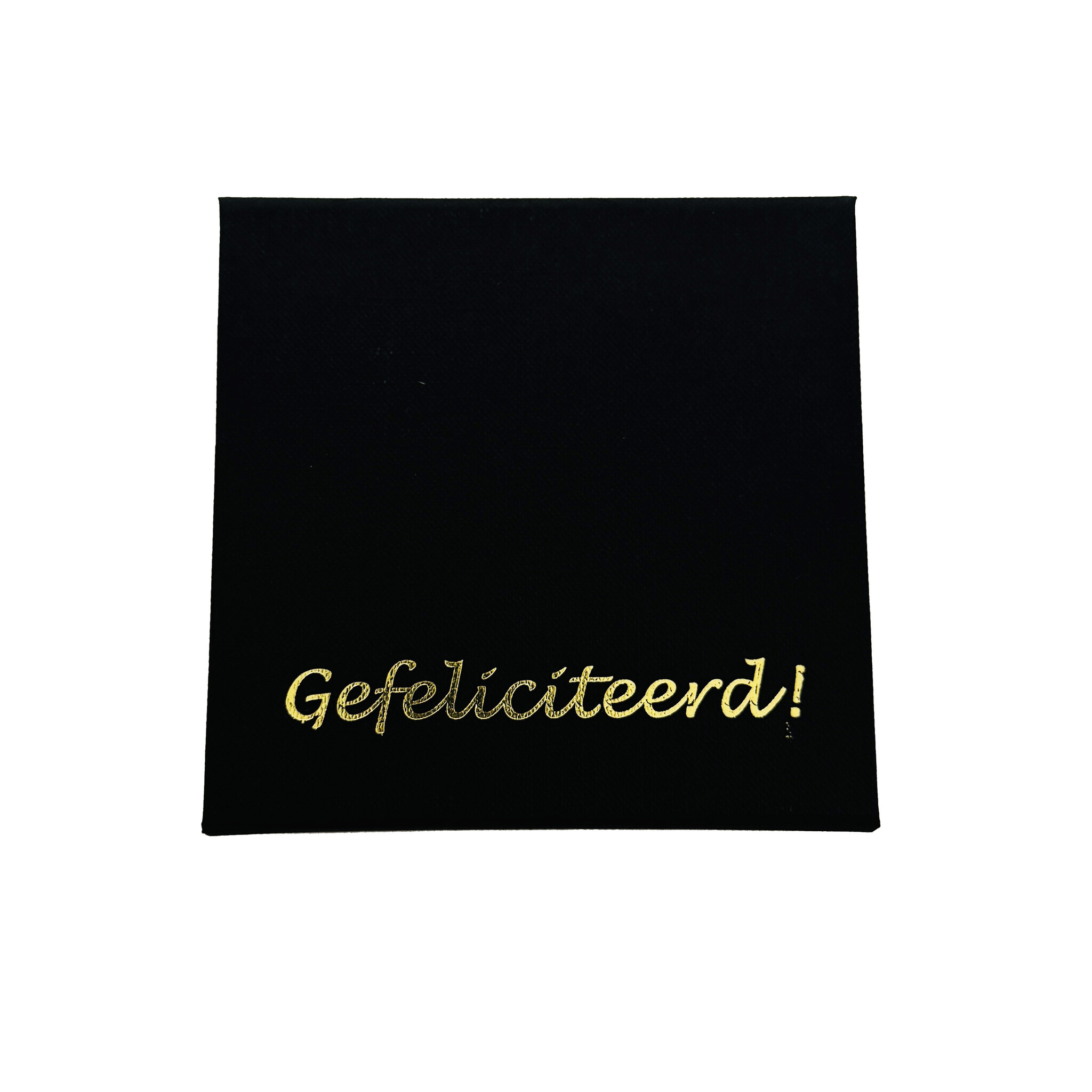 Magneetdoosje "Gefeliciteerd" (zwart) - 9 bonbons - 24 stuks