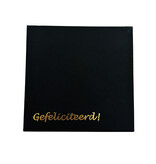 Magneetdoosje "Gefeliciteerd" (zwart) - 16 bonbons - 12 stuks