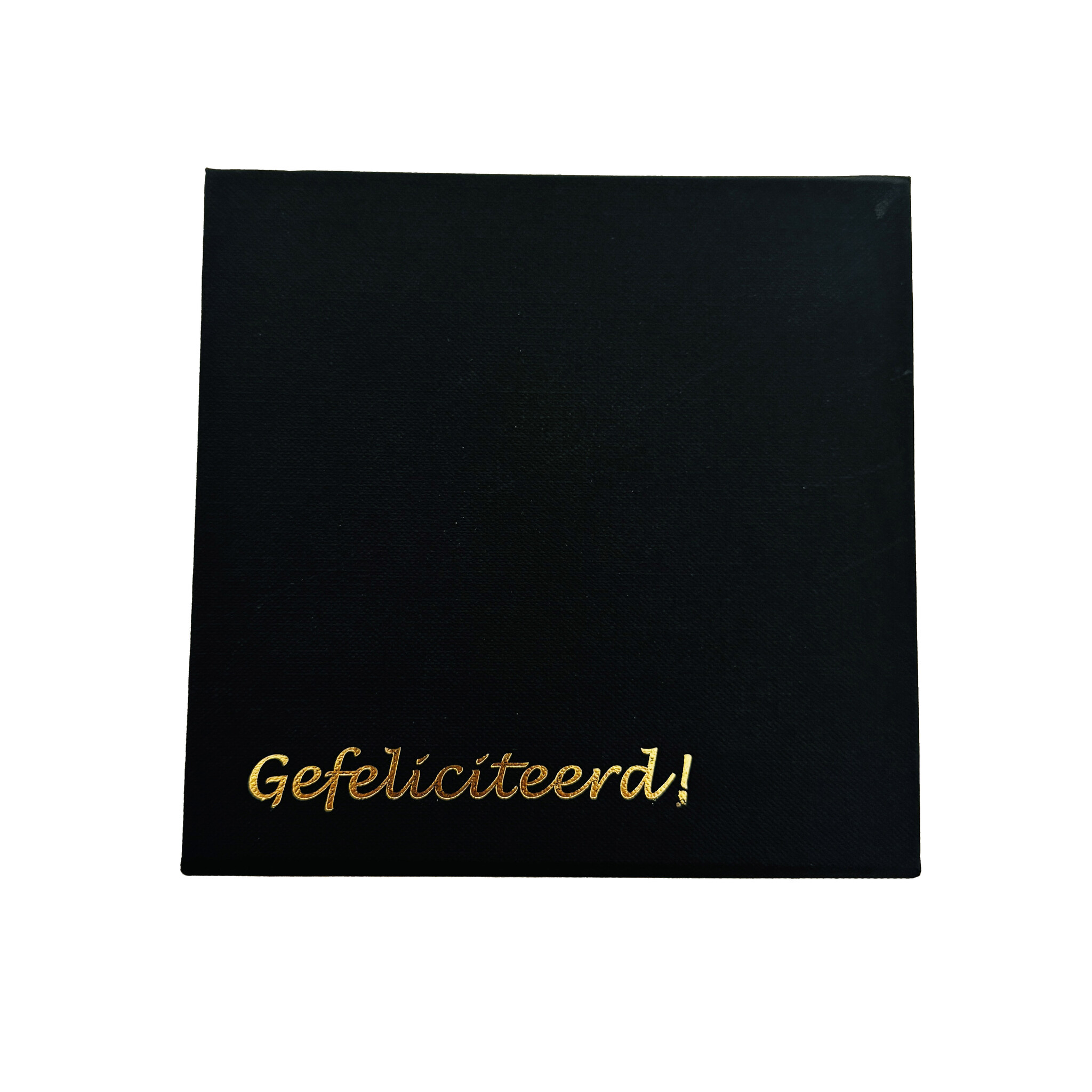 Magneetdoosje "Gefeliciteerd" (zwart) - 16 bonbons - 12 stuks