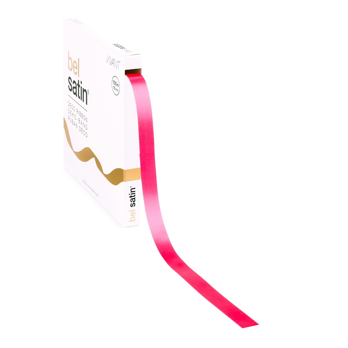 Bel Satin Ruban 15mm - Pink